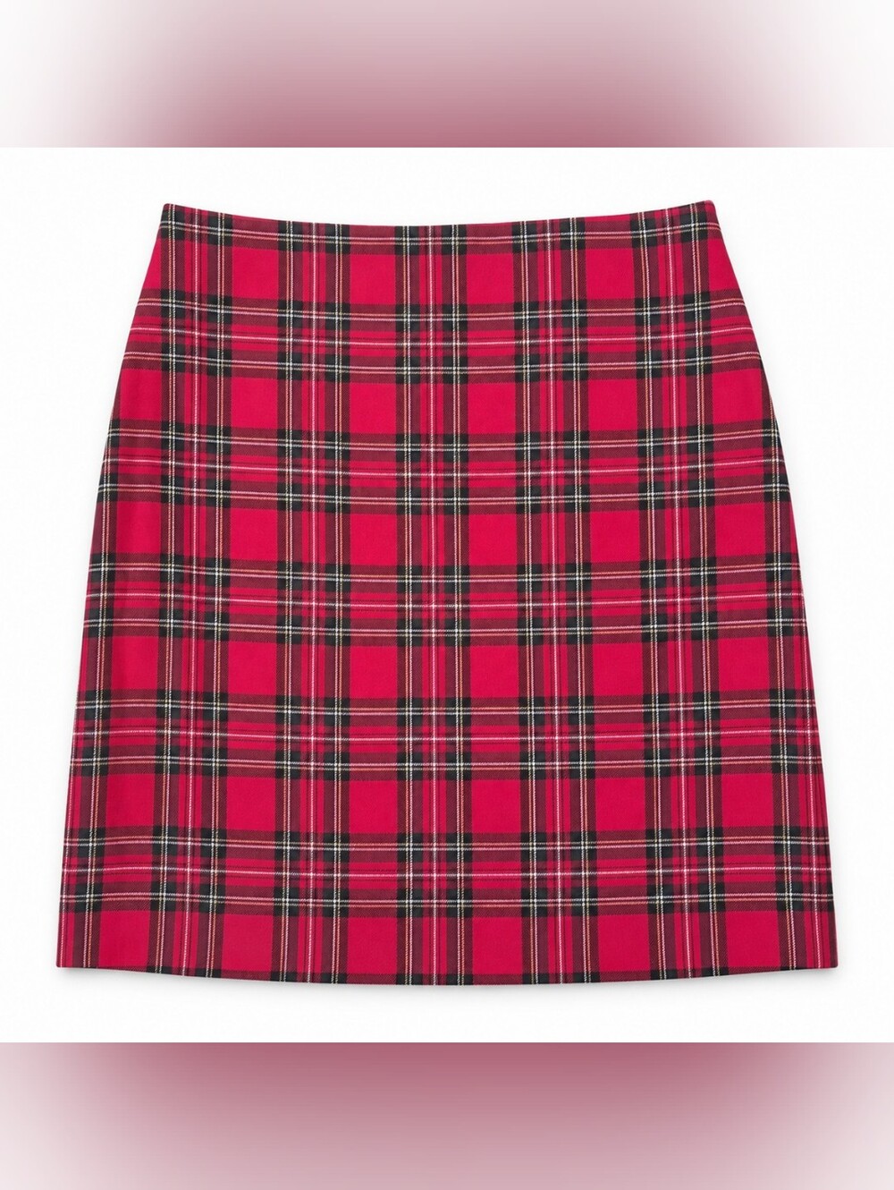 Talbots Red Tartan Plaid Skirt Size 2 Lined Preppy Holiday Academia